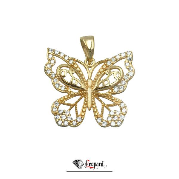 18ct gold butterfly pendant GP-3417