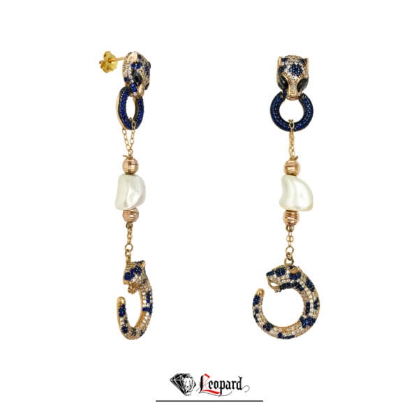 18ct Gold Leopard Earrings for Women 3544-GE