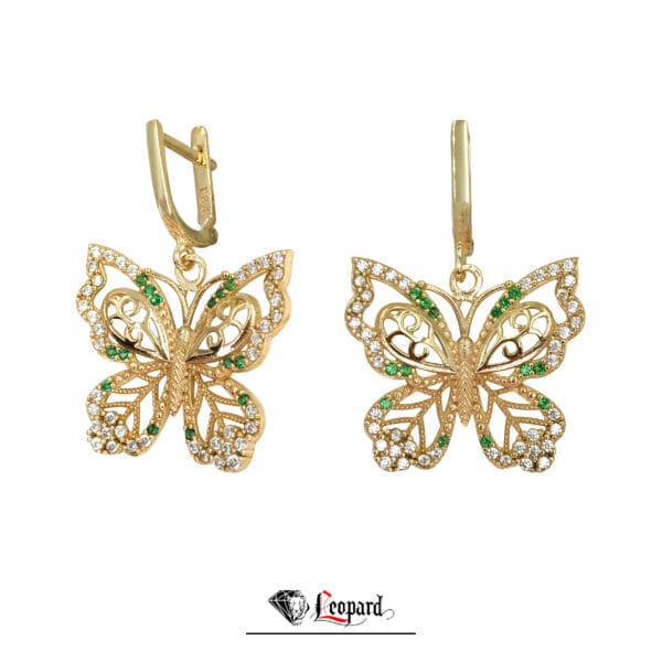 18ct Gold Butterfly Earrings for Women 3559-GE