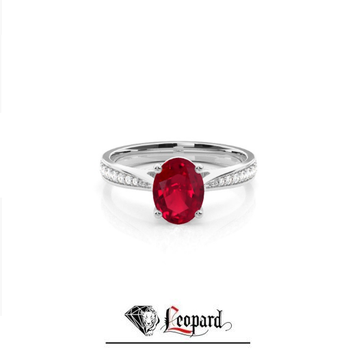 side stone ruby engagement ring