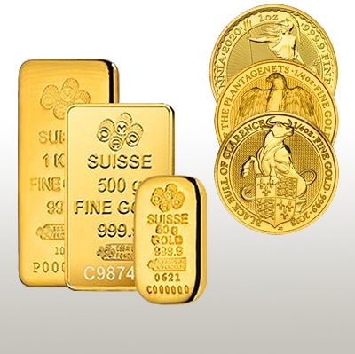 Gold Coin & Gold Bar
