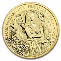 2022 Bullion Myths and Legends Maid Marian 1oz Gold Coin reverse - MLMM221G